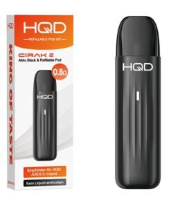 HQD Cirak 2 Pro Pod Kit – 0.8Ω Refillable Vape with Sleek Black Battery