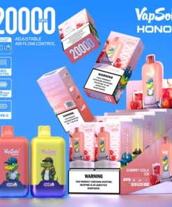 Vapsolo Honor 20000 Puffs 20k 15 Flavors Airflow Adjustable Vape