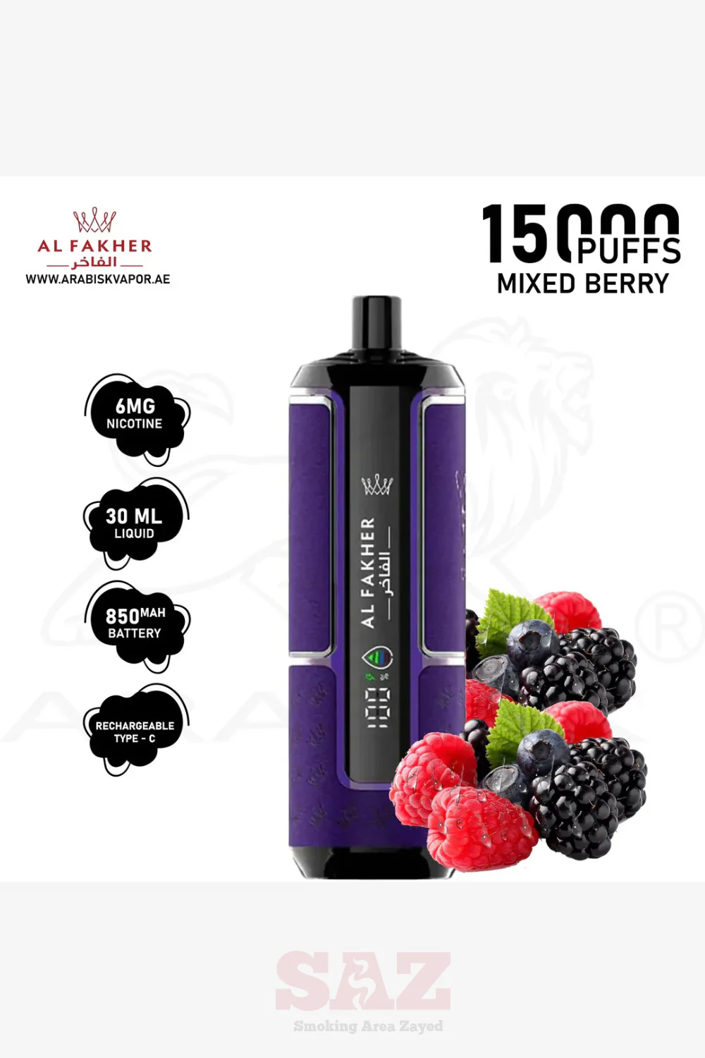 AL FAKHER CROWN BAR PRO MAX 15000 PUFFS - Image 3